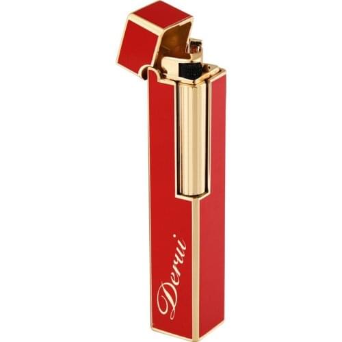 Ladies Side Sliding Open Flame Lighter High-end Long Strip Ladies Boutique Inflatable Lighter Smoking Accessories for Weed