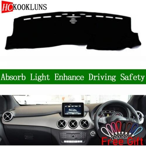 For Meredes-Benz B CLASS B180 B200 B260 2011-2019 Right Hand Drive Dashboard Cover Car Stickers Mat Carpet Interior Accessories