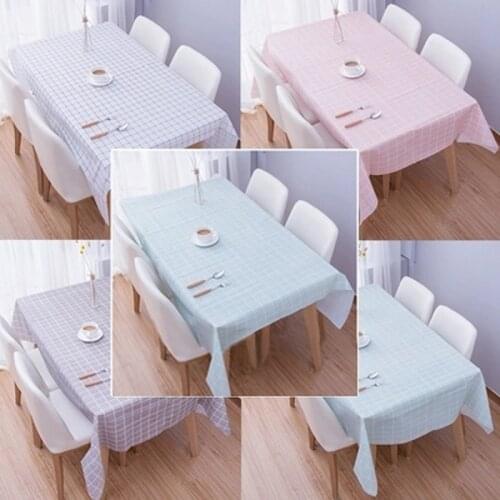 Home simple style four-color plaid waterproof oil-proof disposable PVC coffee table table linen table cloth rectangular