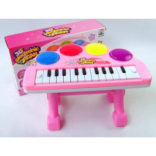 2017 New Electronic OrganToy 3D Colorful Flashing Lights Music Keyboard with Foot Multi-purpose Song early education instrument