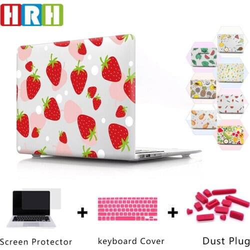 HRH Cartoon Fruit Laptop Body Shell Protective Hard Case Sleeve for Mac Air Pro Retina 13 12 15 11 A1706 A1707 A2141 A2289 A2251