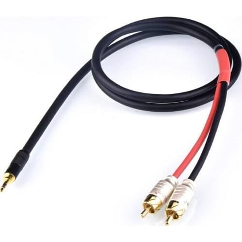 HIFI 3.5mm to 2 RCA Male Cable Pure Copper Audio Adapter Cable For Phone Computer Amplifier