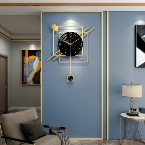 Nordic clock wall clock living room light luxury modern simple personality creative art clock wall fashion home decoration