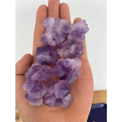 Natural purple crystal cluster natural crystal reiki healing