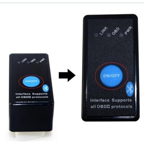 OBD/OBD2 Car Code Reader V1.5 ELM327 Bluetooth Power Switch For Android/Symbian ELM 327 Supports All OBDII Protocols ELM Tester
