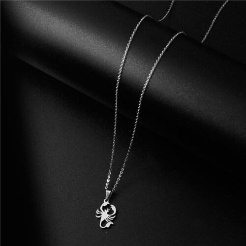 Scorpion Pendant Necklace Silver Color Fashion Titanium Steel Woman Jewelry Christmas Gift Never Fade Drop Shipping
