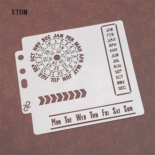 Month table plastic mold shield DIY cake scrapbook stencils hollow Embellishments printing lace ruler Valentines Day