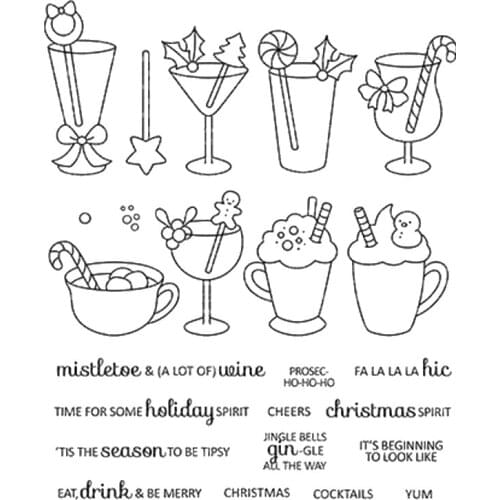 Drink transparent Clear Silicone Stamp/Seal for DIY scrapbooking/photo album Decorative clear stamp sheets B0328