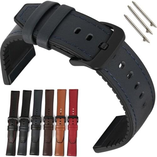 20mm / 22mm universal silicone leather strap is suitable for Huawei / Jiaming / Samsung smart watches