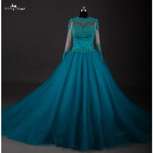 RSE606 Long Turquoise Party Dresses Backless Evening Dresses