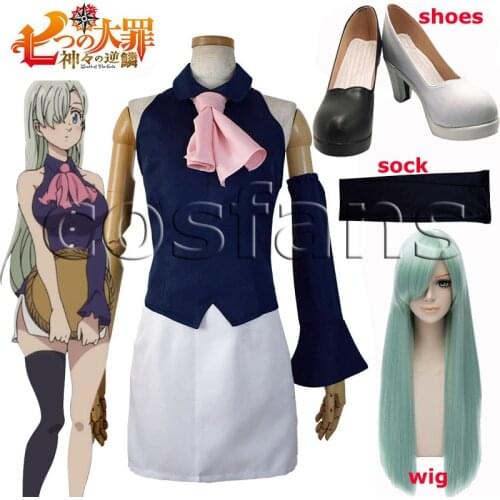The Seven Deadly Sins: Prisoners of the Sky Elizabeth Liones Cosplay Costume Girls Women Waitress Uniform Custom Made any size