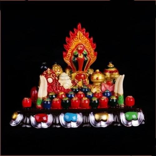 Tibetan Buddhism Painted Esoteric Buddhism Monibao Doma Collection Five Desires For Buddha Treasures Collection Four inches