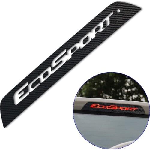 Carbon Fiber 1Pcs Fiber Rear High Brake Lamp Light Car Stickers Decals Ecosport Car Sticker