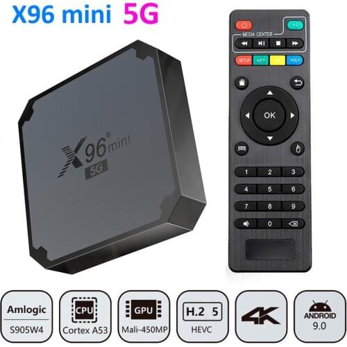 20pcs X96 Mini 5G Wifi Smart TV Box Android 9.0 S905W4 Quad Core 2GB RAM 16GB ROM Android9.0 4K Set Top Boxes Home Media Player