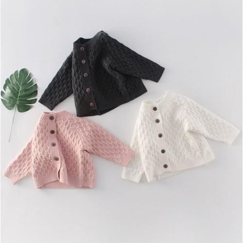 Knitted Baby Cardigan Newborn Baby Sweater 100% Cotton Winter Spring Baby Girl Sweater Cardigan Coat Jacket Boy Sweater Outwear