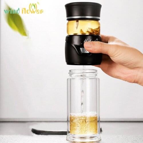 Wind Flower Glass Water Bottles