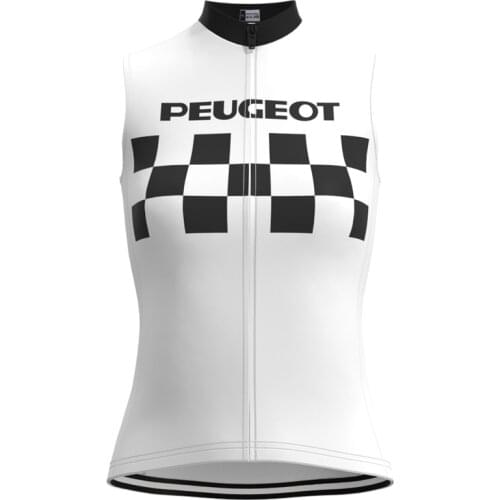 1986 Racing Go Pro Team Woman Retro White Cycling Jersey Sleeveless Clothing Triathlon Mtb Bike Jersey Maillot ciclismo mujer