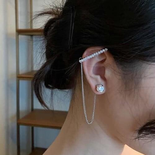 Tocona Luxury Crystal Stone Long Chain Earrings for Women Charming Cross Gometric Gold Color Alloy Metal Party Jewelry 18585