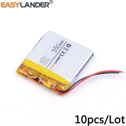 10pcs /Lot 502730 350mah 3.7v lithium Li ion polymer rechargeable battery for multi-functional use Driving recorder mouse 052730
