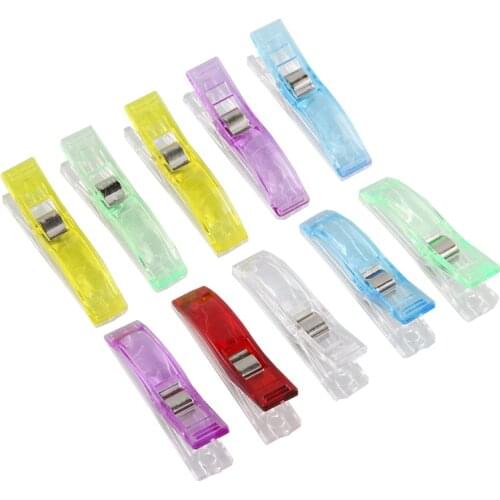 20 PCS Clear Storage Clips Sewing Craft Quilt Binding 5.6cm Plastic Clips Clamps Pack