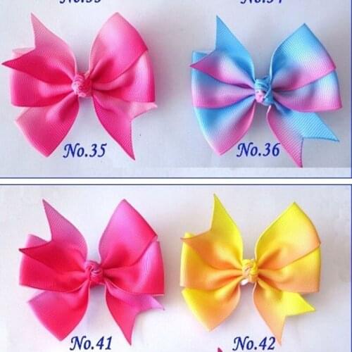 50 BLESSING Good Girl Boutique 3.25" Abby Rainbow Hair Bows Clip Accessories