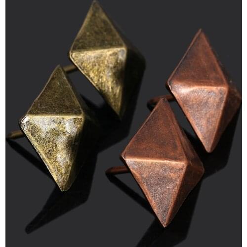 50Pcs/set Square Nails Upholstery Nail Studs Leather Furniture Tools Home Decoration 19x19x21mm