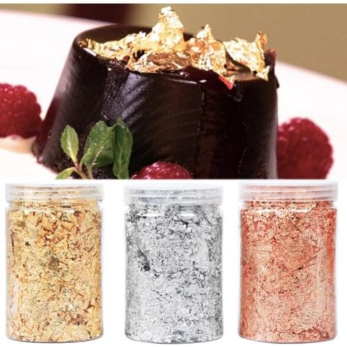 5g Imitation Gold Silver Copper Foil Sequins Glitters Craft Leaf Flake Sheets Bulk Foil Paper For Gilding DIY Nail Art Decor