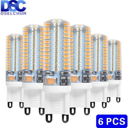 6pcs/lot G9 LED 3W 4W 5W 6W 220V-240V LED G9 Lamp Led bulb SMD 2835 3014 LED G9 Light Replace 30W/60W Halogen Lamp Light