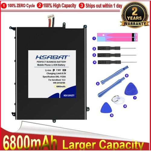 HSABAT 0 Cycle 6800mAh Battery for Chuwi Aerobook 13.3 G139 CWI547 CWI528 CWI510 HW-34154184 34154184P 7 Lines Accumulator