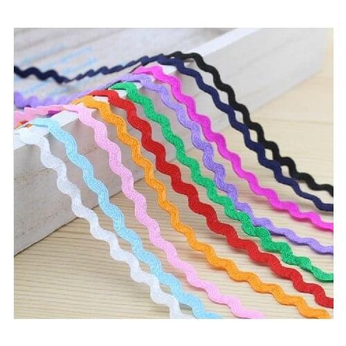 Free shipping ric rac ribbon 10colours*3meter each 5mm/2" wide clothing home deco accerssory rac band