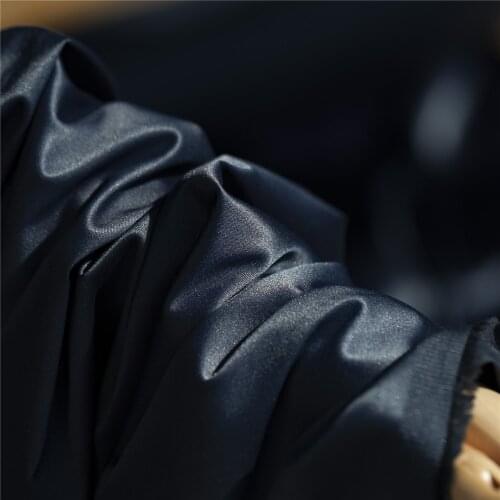 Sheen luster stretchy solid dark gray cotton blends polyester satin fabric,sewing for skirt,dress,pants,suits,craft by the yard