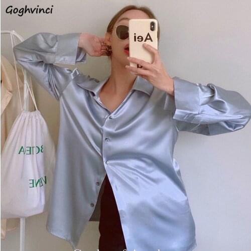 Blouses Women Smooth Chiffon Shirts Womens Korean Style Loose Retro Leisure Designer Elegant Tops Trendy Chic Stylish Tops Daily