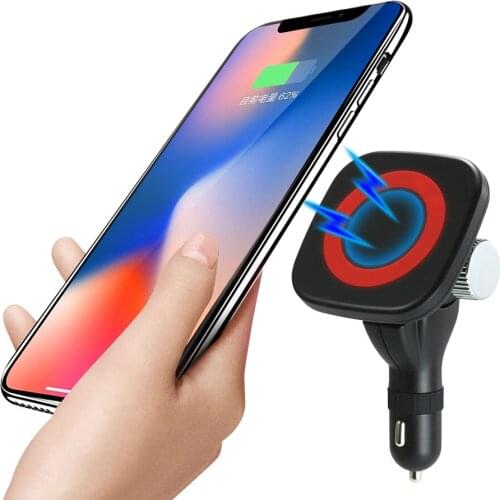Fast Wireless Car Charger Stand 5W Car Mount Phone Holder for iPhone X/8/8 Plus/Samsung Galaxy S8/S8+/S7/S6 Edge+/Note 5/LG
