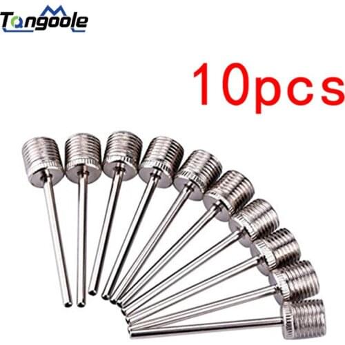 10pcs Sport Ball Inflating Pump Needle For Football Basketball Soccer Inflatable Air Valve Adaptor Stainless Steel Pump Pin