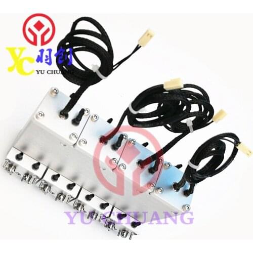 Negative Pressure Cartridge UV Subtank with Sensor for Flatbed Machine 4-color 8-valve for Polaris Printer Metal Sub-tank