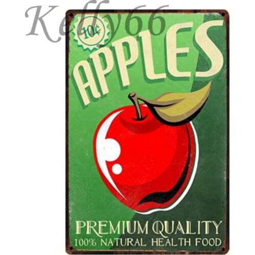 [ Kelly66 ] APPLES Metal Tin Sign Tin Poster Home Decor Bar Antique Wall Art Painting 20*30 CM Size y-1336