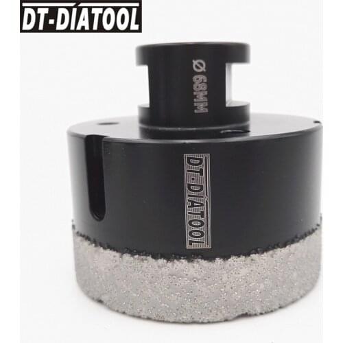 DT-DIATOOL 1pc Dry Vacuum Brazed Diamond Drill Core Bits Ceramic Tile Hole Saw Drilling bits for Angle Grinder M14 thread