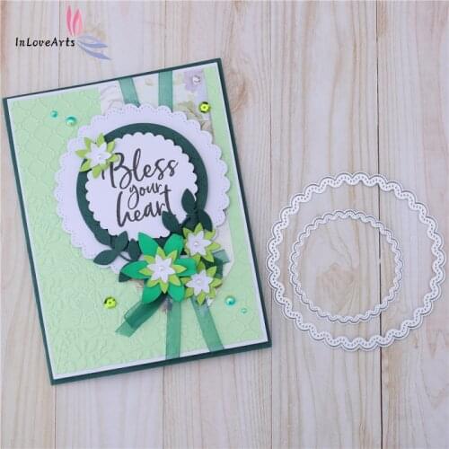 InLoveArts round Metal Cutting Dies circle dies Scrapbooking for Making Cards Decorative Embossing Crafts Stencils DIY New 2020