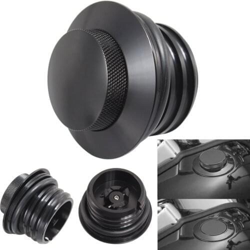 Motorcycle Flush Gas Cap Fuel Tank Right-hand Thread Reservoir Gas Cap For Harley Dyna Softail 833 Black