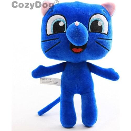 25 cm Blue Cat Plush Toys Doll Peluche Anime True and The Rainbow Kingdom Soft Stuffed Animals Toy Baby Kids Gift Home Car Decor