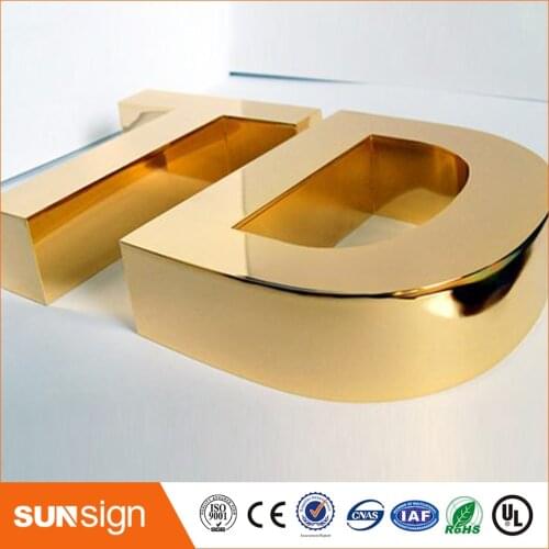 Metal letter 3D sign front channel letter signage