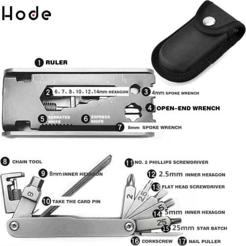 Multifunctional small tool stainless steel multifunctional bicycle repair tool bicycle portable tool