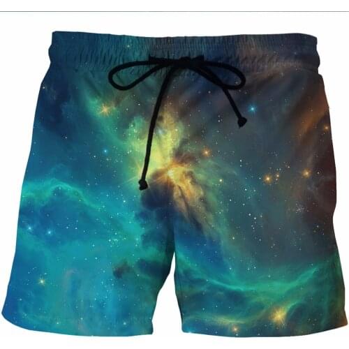 Mens 3D Beach Board Shorts Swimwear Boxer Trunks 2021 Space Galaxy Print Men Summer Boardshorts Quick Dry Mesh Shorts 6XL