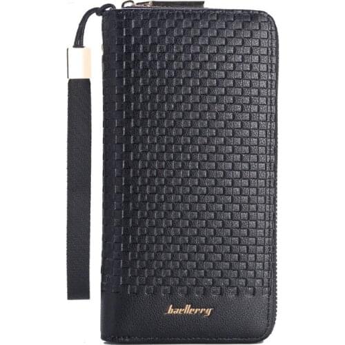 New Men Wallets Long Business Zipper Pu Leather Large Capacity Phone Pocket Men Purse Multifunction Classic Male Wallet Quality