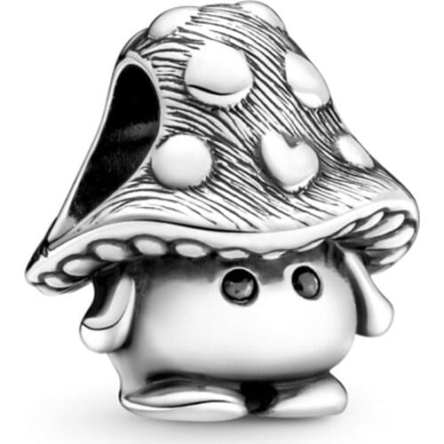 Original Vintage Mushroom House Beads Fit 925 Sterling Silver Charm Europe Bracelet Bangle Diy Jewelry