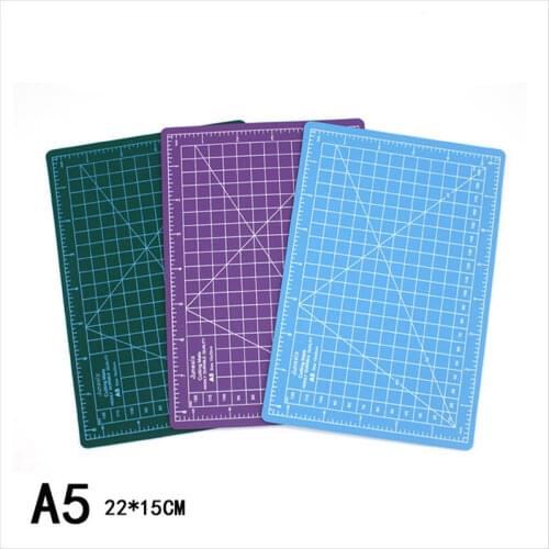A5 Size Double-sided Grid Self-healing PVC Cutting Mat Patchwork Cut Pad Carving Art Engraving Manual Tool Soft Cutter Board
