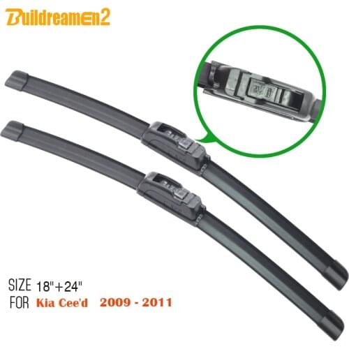 Buildreamen2 2 x Car Bracketless Windscreen Wiper Blade Vehicle Frameless Windshield Wiper For Kia Cee'd Ceed 2009-2011