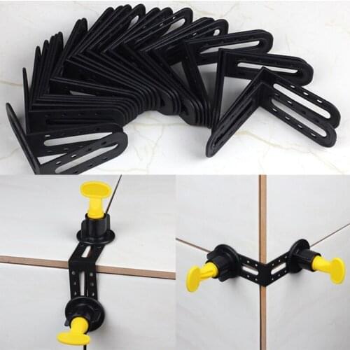 25Pcs Creative Male Angle Leveling Tile Leveler Spacer Locator Manual Wall Regulator Positioner Leveler Construction Utensil