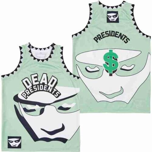 BG Basketball Jersey DEAD PRESIDENTS 8 Jerseys Embroidery Sewing Outdoor Sportswear Hip-hop Culture Movie 2022 summer Green