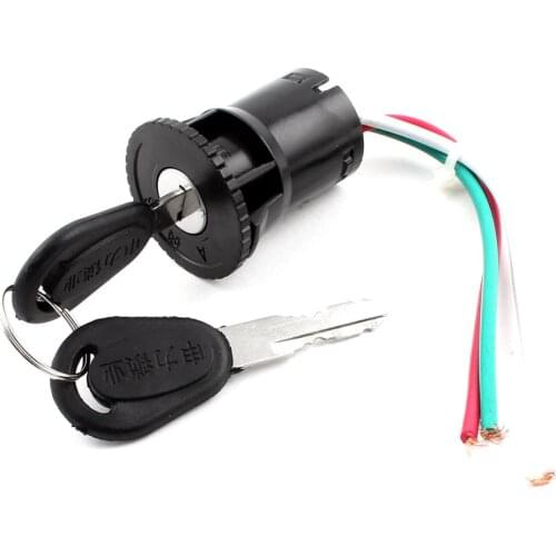 Uxcell Scooter Motorcycle Electric Bike 3 Wires Ignition Switch Lock With 2 Keys